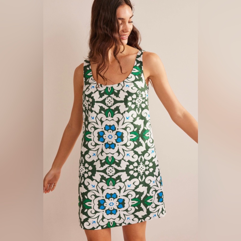 NWT Boden Women’s Scoop Neck Shift Dress, 12 LONG